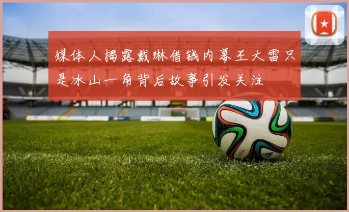 媒体人揭露戴琳借钱内幕王大雷只是冰山一角背后故事引发关注